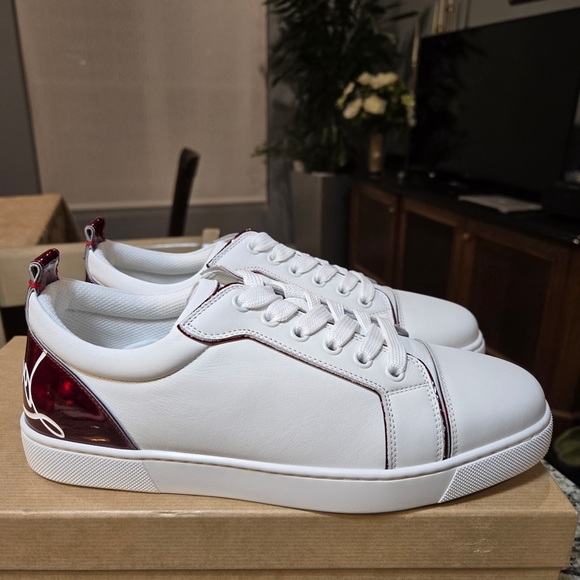 Christian Louboutin Shoes - NEW Christian Louboutin Fun Louise Junior Flat White Sneakers Size 39